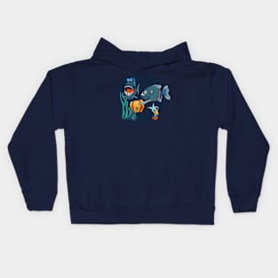 Pirate piranhas Kids Hoodie